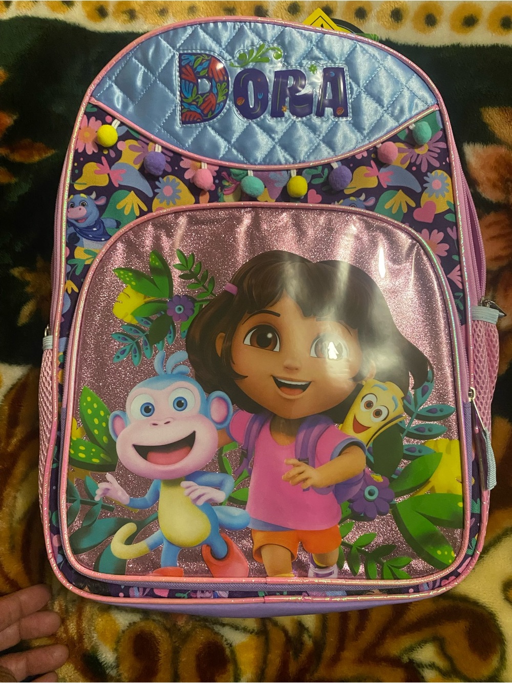 Nickelodeon Dora Glitter Pink and Purple Kids Backpack